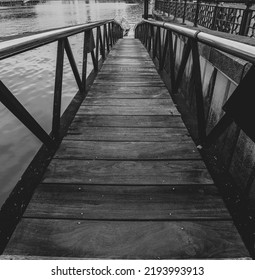 A Bridge To Ferryboat At Sarawak River