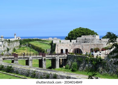 Bridge In Front Of Fortaleza De San Carlos De La Cabaña Or La Cabaña, Is An 18th-century Fortress Located Near Old Havana, Cuba.