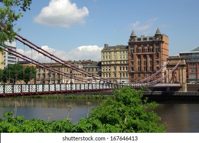Bridge In Glasgow, Scotland In Summer Day