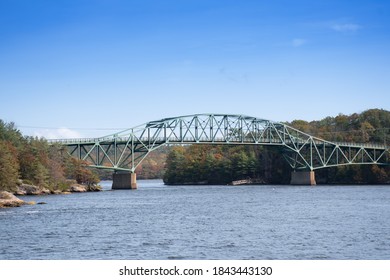 Bridge In Kennebec River, Maine