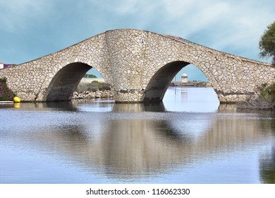 Bridge "La Risa" in the channel of La Manga, Spain