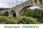 bridge with large arches in Manayunk PA