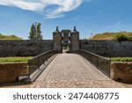 Bridge leading to the Porte de Neptune of the Citadel of Calais, a fortress that was initially constructed in the 16th century with the purpose to defend the city of Calais.