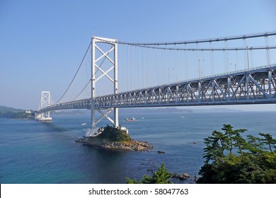Bridge leading from shikoku to awaji, Japan