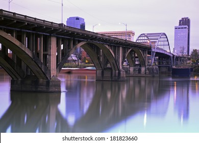 Bridge In Little Rock, Arkansas. Morning Time.