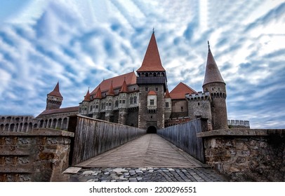 Bridge to the medieval castle. Medieval castle bridge way. Medieval castle view. Castle entrance - Shutterstock ID 2200296551