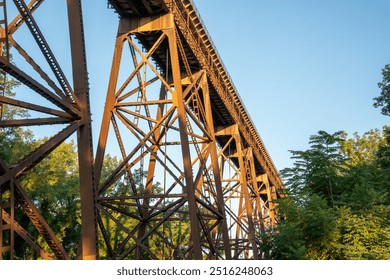 A bridge with a lot of metal and wood - Powered by Shutterstock