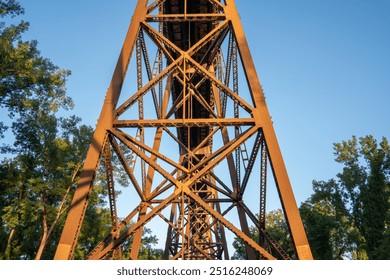 A bridge with a lot of metal and wood - Powered by Shutterstock