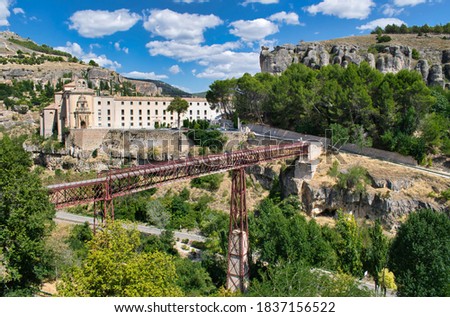 Bridge and monastery of San Pablo in Cuenca, Spain. Currently national tourism parador