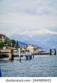 A bridge with a mountain in the background