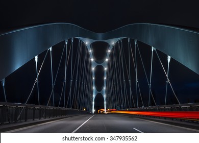 Bridge With Night Traffic