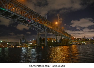 bridge, night view