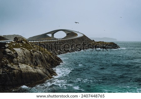 Bridge on the Atlantic Ocean Road in Norway - from James Bond movie