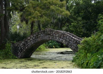 A Bridge Over Bayou Metairie In New Orleans' City Park.