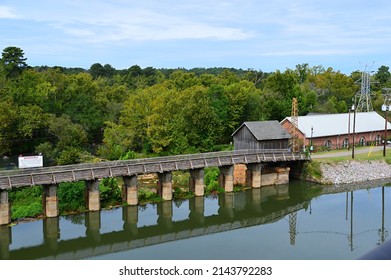 Bridge Over The Broad River In Columbia, The Capital City Of South Carolina