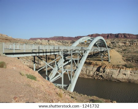 Similar – Image, Stock Photo Hite Crossing Bridge over the Colorado River, USA