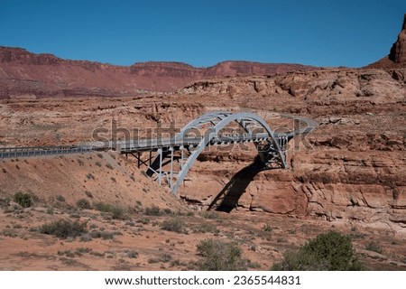 Similar – Image, Stock Photo Hite Crossing Bridge over the Colorado River, USA