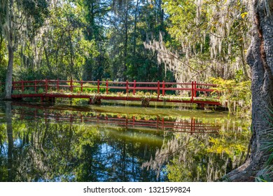 Bridge Over Cypress Gardens In Charleston, South Carolina