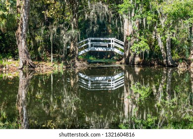 Bridge Over Cypress Gardens In Charleston, South Carolina