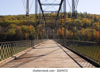 Bridge Over Delaware River Between New York And Pennsylvania