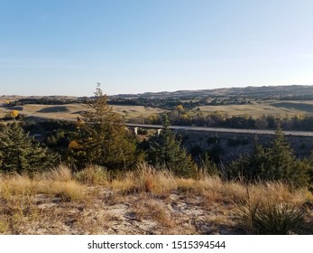 Bridge Over The Dismal River On Highway 83 In Nebraska