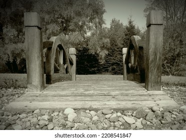 Bridge Over A Dry Creek Bed