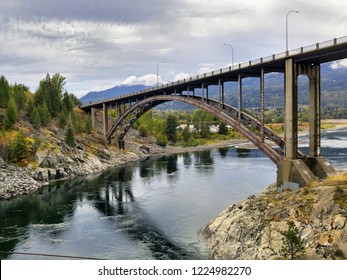 A bridge over the Kootenay River near Castlegar, British Columbia