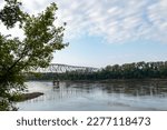 Bridge over Missouri River in summertime