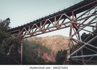 Bridge Over North Fork Feather River In Northern California.