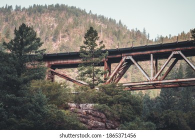 Bridge Over North Fork Feather River In Northern California.