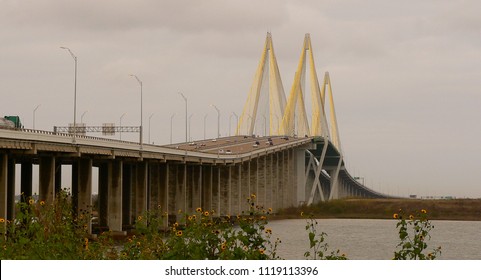 A Bridge Over The Port Of Houston.