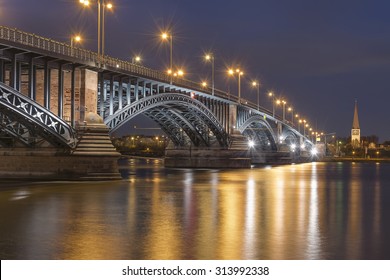 Bridge Over Rhein, In Mainz, Germany