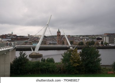 Bridge Over The River Foyle In The City Derry