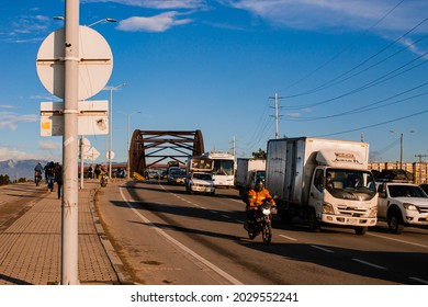 Bridge Over The Bogotá River, On Avenida Calle 80 Medellín Highway, One Of The Main Vehicle Exits Of The City, Bogotá Colombia August 20, 2021