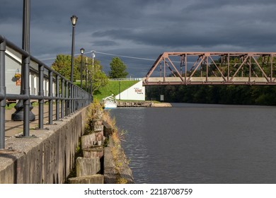 Bridge Over The River At Rome, NY On The Erie Canal