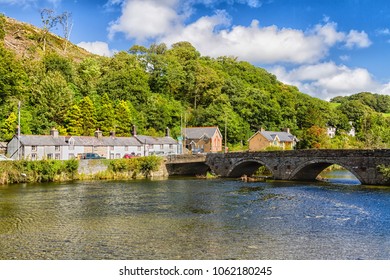 Bridge Over A River In Snowdonia National Park, Wales, United Kingdom