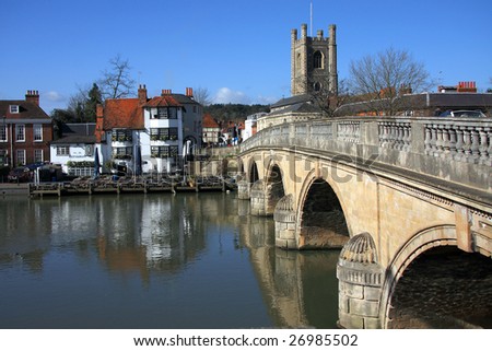 The bridge over the River Thames at Henley in Oxfordshire England