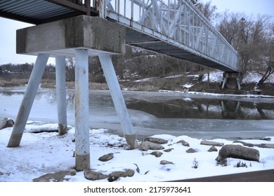 Bridge Over Rouge River During Winter