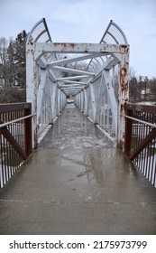 Bridge Over Rouge River During Winter