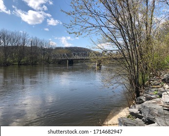 Bridge Over Rushing Lehigh River