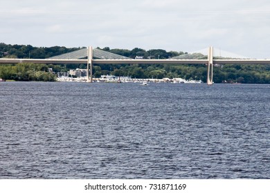 Bridge Over The St Croix River Between Wisconsin And Minnesota