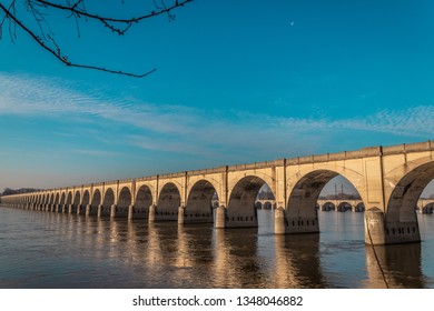 Bridge Over Susquehanna River In Harrisburg, PA