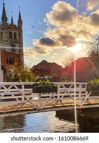 Bridge Over The Weir Newbury, Berkshire UK