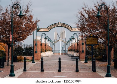 Bridge To Penns Landing, In Society Hill, Philadelphia, Pennsylvania.