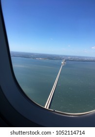 Bridge from plane window