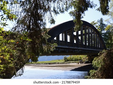 Bridge At The Puget Sound On The Olympic Peninsula, Washington