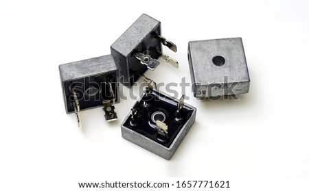  Bridge rectifier diode electronics That is not yet used on a white background.