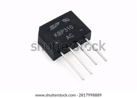 Bridge rectifier electronic component isolated