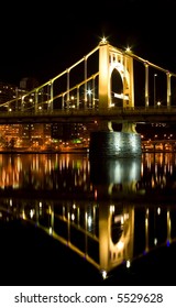 Bridge reflection in water
