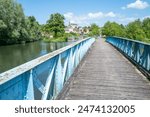 bridge river somme near Long in france